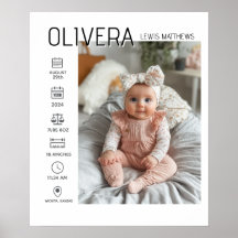 Foto del bebé y estadísticas