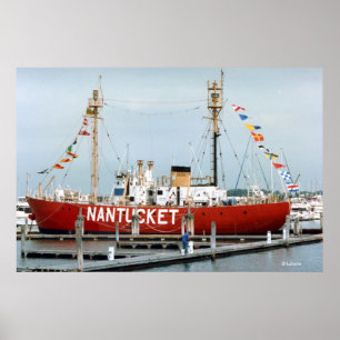 Póster Foto del buque faro de Nantucket