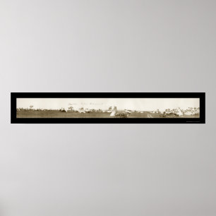 Póster Foto del campamento indio de Cheyenne en 1909