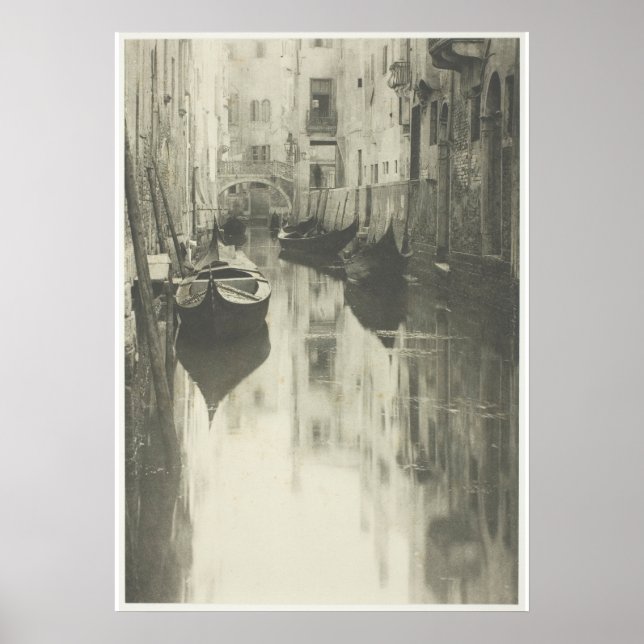 Póster Foto del canal veneciano de Alfred Stieglitz (Frente)
