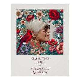 Póster FOTO del Cardenal Rojo