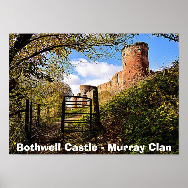 Póster Foto del castillo de Bothwell de Clan Murray en Es (Frente)