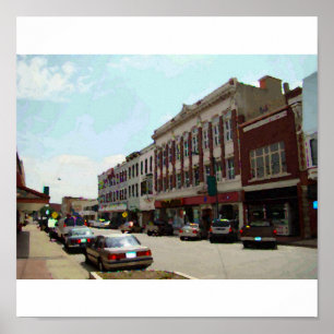 Póster Foto del centro de Leavenworth, KS, Canvas