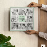 Póster Foto del Collage Mejor Regalo del Abuelo Pastel Mi<br><div class="desc">Esta hermosa foto de collage es la manera perfecta de expresar tu amor por tu abuelo. Con el más sincero mensaje "Te amamos abuelo" con elegantes letras en un relajante fondo de menta pastel, este artículo capta el calor y el afecto que sientes por tu abuelo. El diseño del collage...</div>