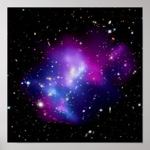 Póster Foto del cúmulo de galaxias MACS J0717 en el espac