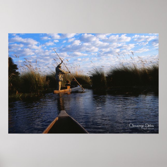 Póster Foto del delta del Okavango (Frente)