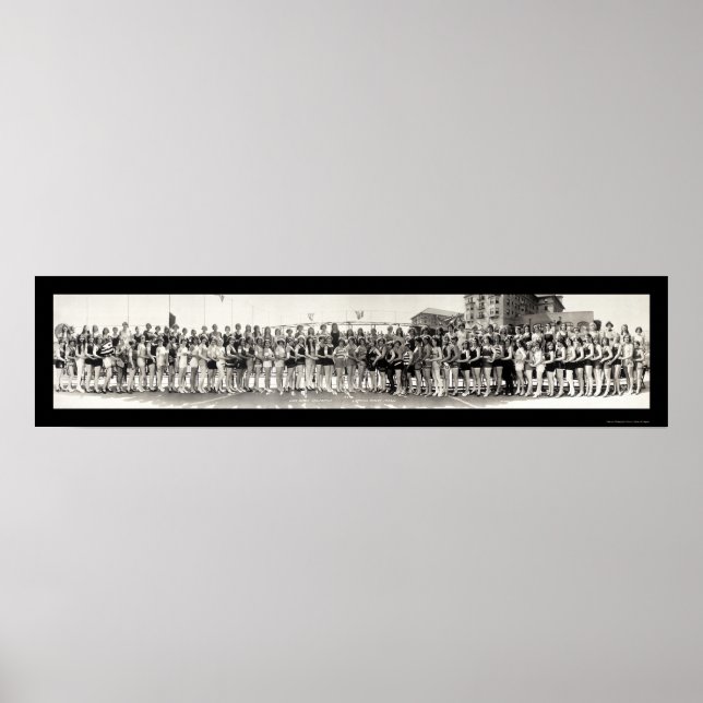 Póster Foto del desfile de belleza para el baño de 1927 (Frente)