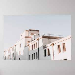 PÓSTER FOTO DEL EDIFICIO DE CONCRETOS BLANCOS