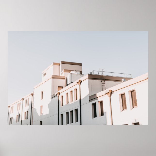 PÓSTER FOTO DEL EDIFICIO DE CONCRETOS BLANCOS (Frente)