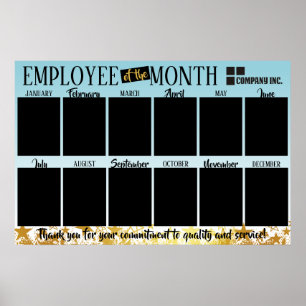 Póster Foto del empleado de la pantalla de reconocimiento