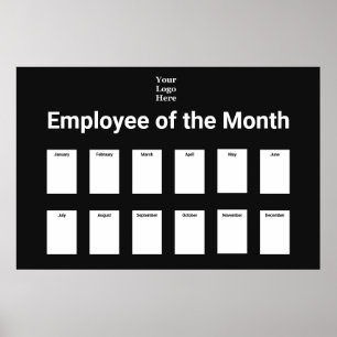 Póster Foto del Empleado del Mes de la Empresa