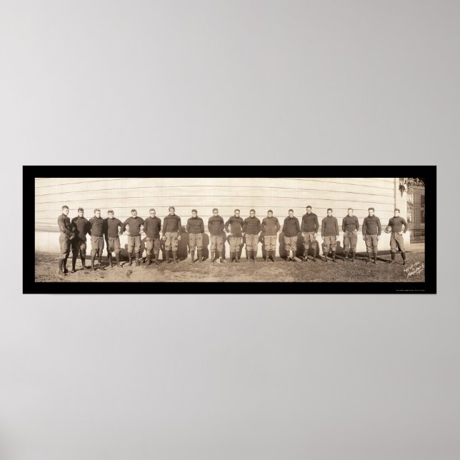 Póster Foto del equipo de fútbol de Yale de 1908 (Frente)