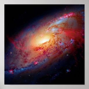 Póster Foto del espacio exterior de la Galaxia espiral Me