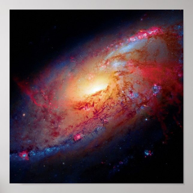 Póster Foto del espacio exterior de la Galaxia espiral Me (Frente)