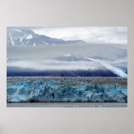 Póster Foto del glaciar Alaska Hubbard