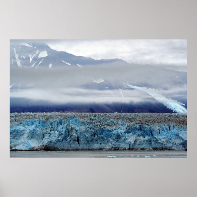 Póster Foto del glaciar Alaska Hubbard (Frente)