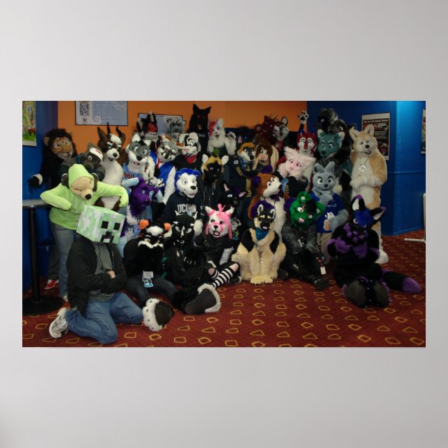 Póster Foto del grupo Delaware FurBowl 25 Fursuiters (Frente)