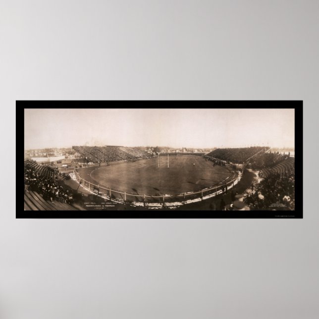 Póster Foto del juego de fútbol Penn vs. Michigan 1905 (Frente)