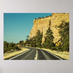 Póster Foto del paisaje de una carretera de EE. UU.