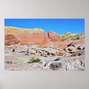 Póster Foto del paisaje del desierto del Valle del Fuego
