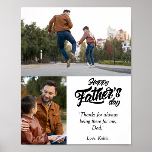 Póster Foto del Personalizado del Día del Padre Feliz