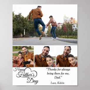 Póster Foto del Personalizado del Día del Padre Feliz