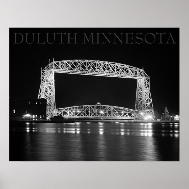 Póster Foto del puente aéreo de elevación de Duluth (Frente)