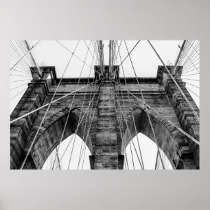 Póster Foto del puente de Brooklyn en Nueva York