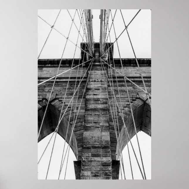 Póster Foto del puente de Brooklyn en Nueva York (Frente)