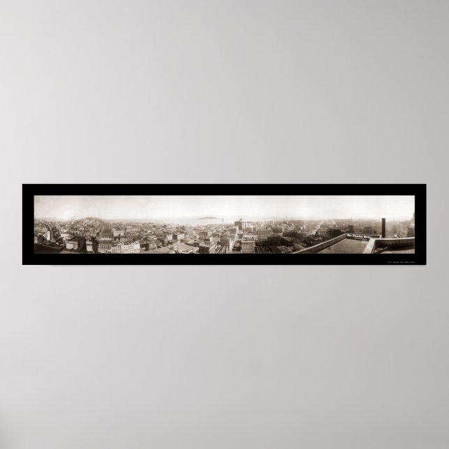 Póster Foto del puerto de San Francisco de 1920 (Frente)
