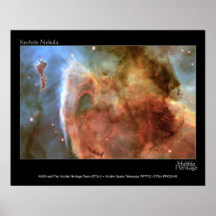Póster Foto del telescopio de Hubble de la nebulosa del