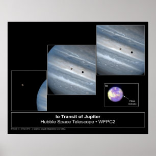 Póster Foto del telescopio de Hubble del tránsito del Io