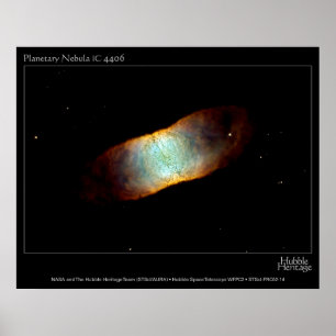 Póster Foto del telescopio de IC 4406 Hubble de la