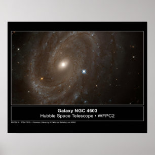 Póster Foto del telescopio de la galaxia NGC 4603 Hubble