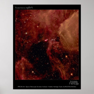 Póster Foto del telescopio Hubble de Supernova 1987A