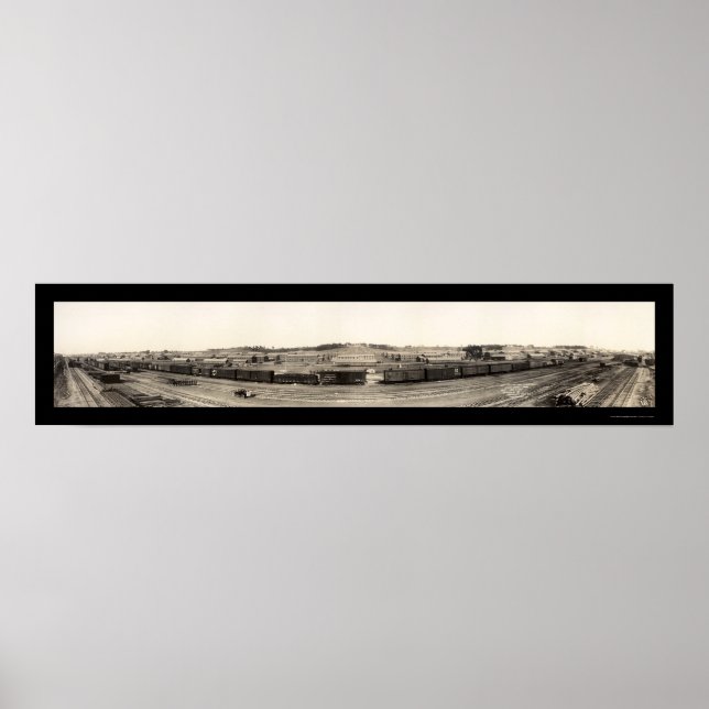 Póster Foto del tren Camp Dodge Iowa 1917 (Frente)