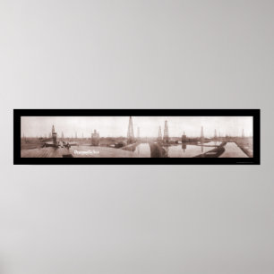 Póster Foto del yacimiento petrolífero de Desdemona 1919