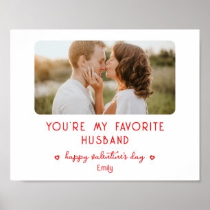 Póster Foto día de San Valentín, eres mi marido favorito