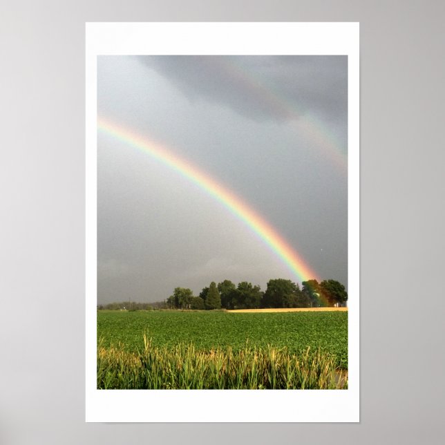 Póster Foto doble arco iris (Frente)
