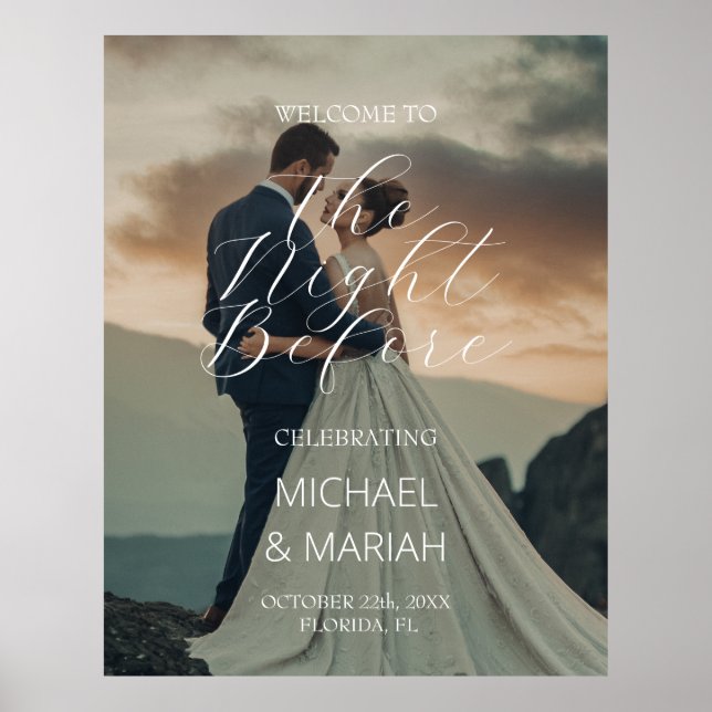 Póster Foto Elegante La Noche Antes De La Cena Del Ensayo (Frente)