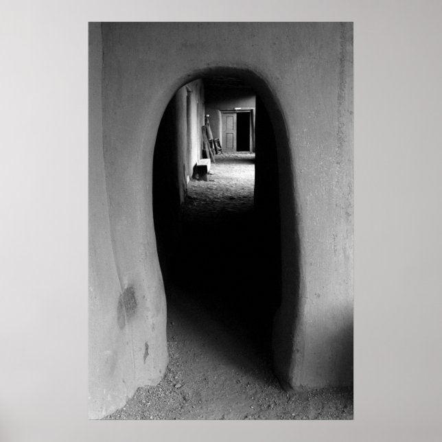 Póster Foto en blanco y negro de la arquitectura de la pu (Frente)