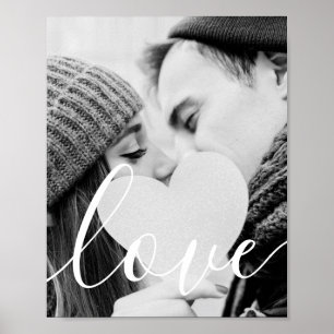Póster Foto en negro y blanco con letra moderna