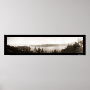 Póster Foto esmeralda 1906 del lago Tahoe de la bahía