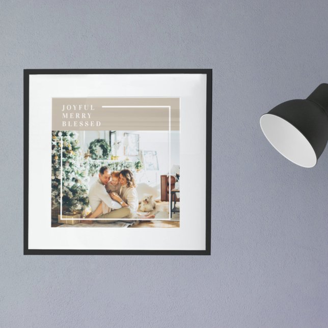 Póster Foto familiar moderna | Joyful Merry Blessed (Subido por el creador)