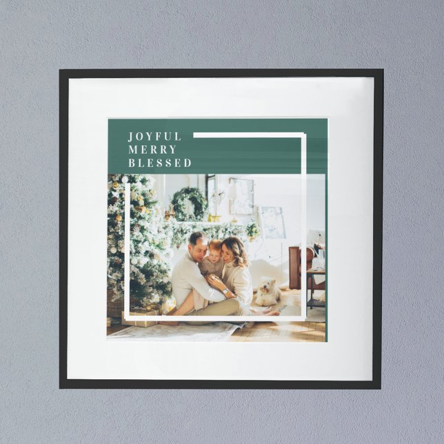 Póster Foto familiar moderna | Joyful Merry Blessed | Ver (Subido por el creador)