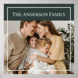 Póster Foto Familiar Personalizada | Apellido de Familia 