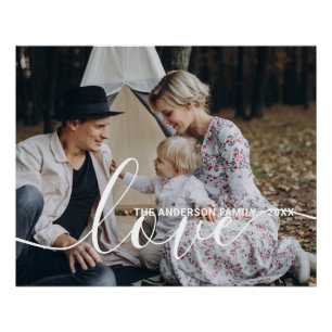 Póster Foto familiar Personalizado 'Amor' con nombre pers