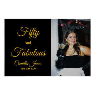 Póster Foto Fifty y Fabuloso Cumpleaños 50