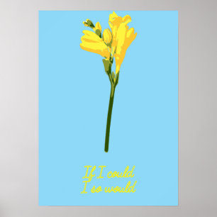 Póster Foto floral artística para cita inspiradora
