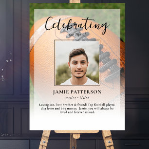 Póster Foto Funeral Celebración de la Vida del Jugador de